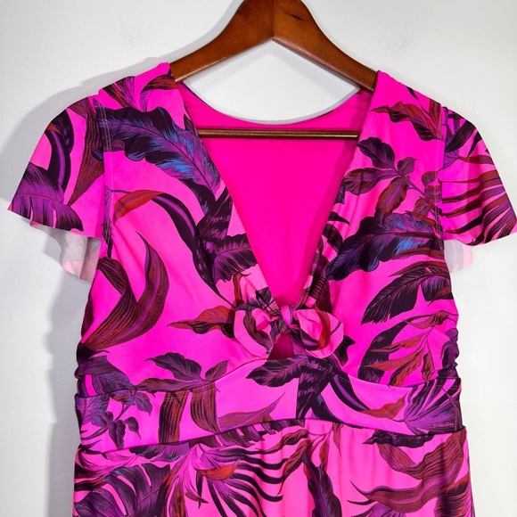 Torrid Flutter Sleeve Skater Swim Dress With Brief Size 1x - Picture 7 of 15